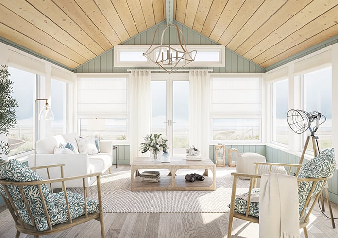 Casoria Voile, Classic White - Motorised Roman Blind - Image 8